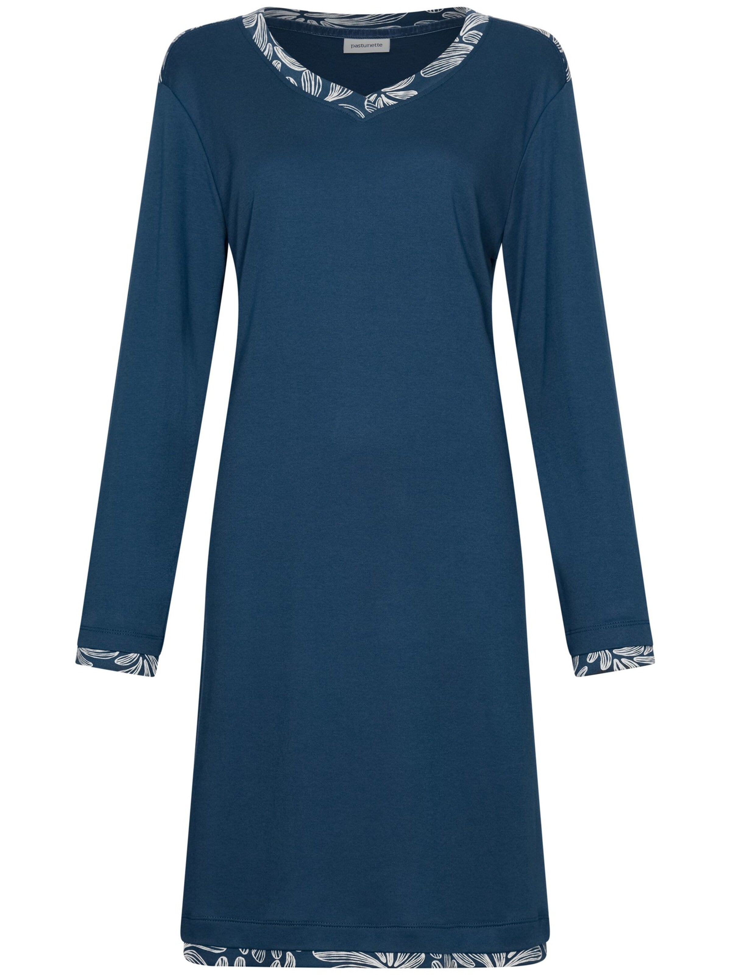 Chemise de nuit 'Nordic Bloom' Pastunette en bleu