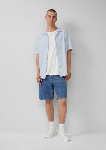 QS Regular fit Overhemd in Blauw