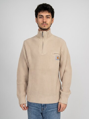 Carhartt WIP Sweter 'Detroit Half Zip Sweater Fleur De Sel' w kolorze beżowy
