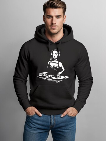 Neverless Sweatshirt 'Mona Lisa DJ' in Black
