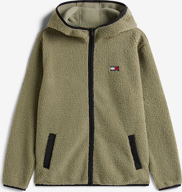 Veste en polaire Tommy Jeans en vert : devant