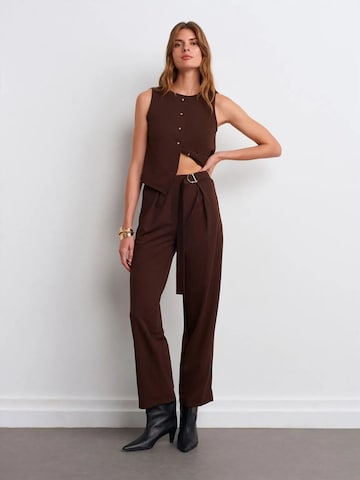 Dilvin Wide Leg Hose in Braun