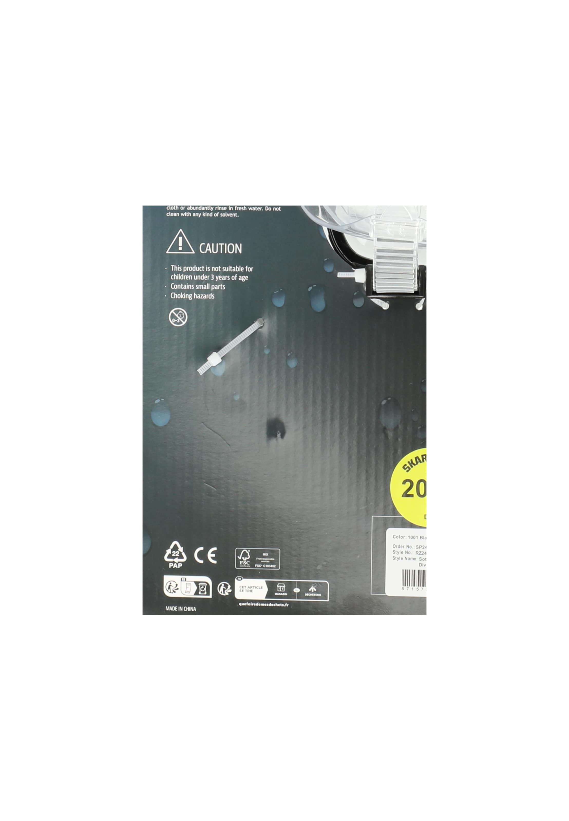 Rezo Diving mask & snorkel 'Sotavento' in Black