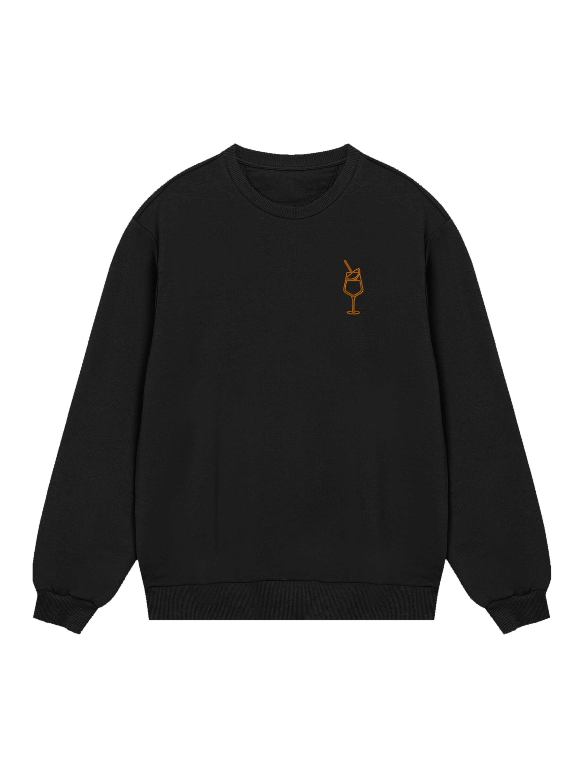 F4NT4STIC Sweatshirt 'Orange Spritz' in Black: front