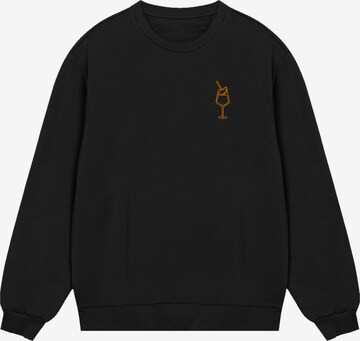 F4NT4STIC Sweatshirt 'Orange Spritz' in Black: front
