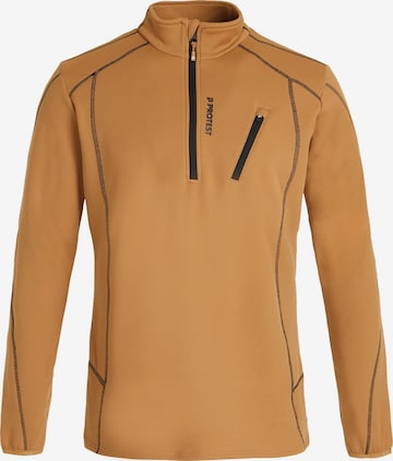 PROTEST Athletic Sweatshirt 'HUMANS' in Brown: front