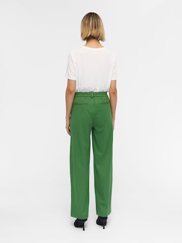 OBJECT Wide leg Pants 'Lisa' in Green