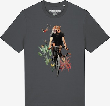Maglietta ' Fancy Tiger ' di Watapparel in grigio: frontale