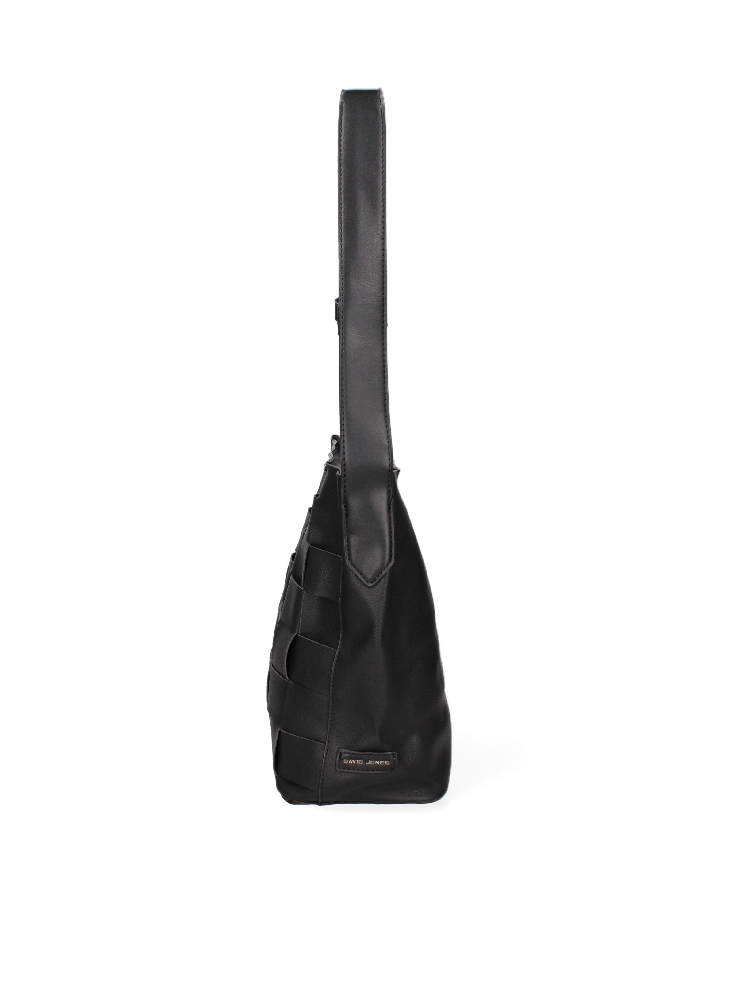 Borsa a spalla 'Borsa a Spalla Donna David Jones PVC Trapuntato Zip' di David Jones in nero