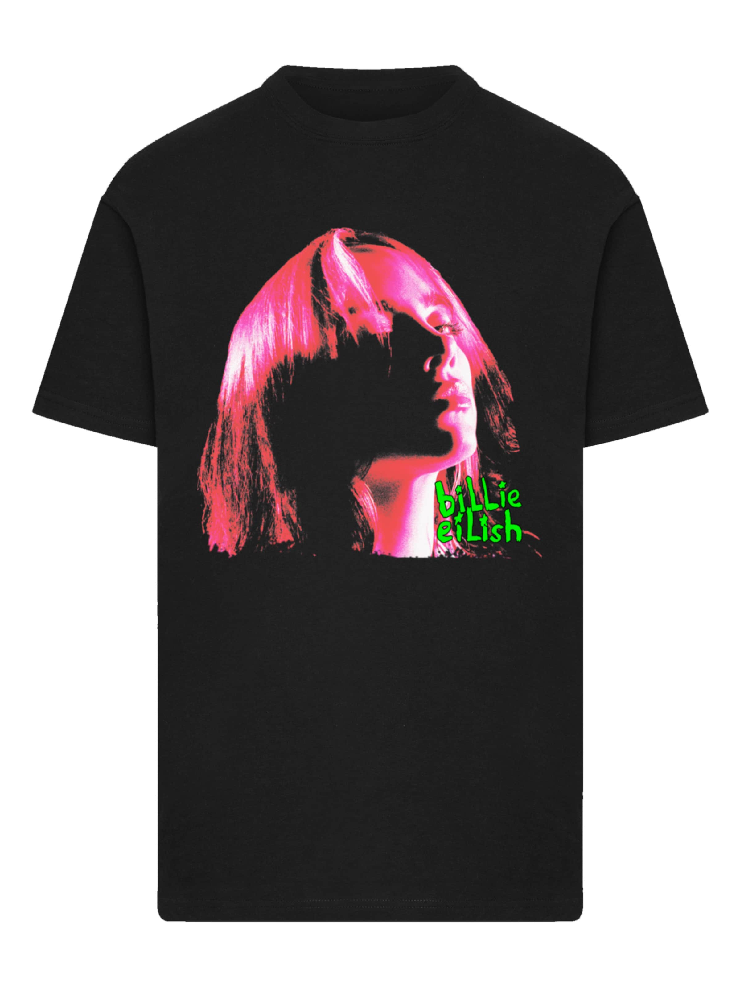 T-Shirt 'Billie Eilish Iconic Pop Music Art Print for Fans' F4NT4STIC en noir : devant