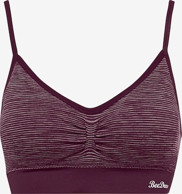 BeeDees Top 'Bustier Comfee Strap Top mit herausnehmbaren Cups und verstellbaren Trägern' in Purple: front