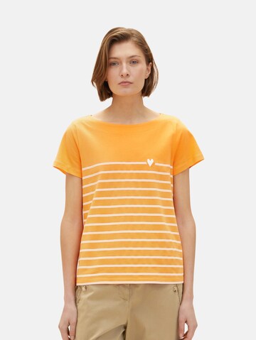 T-shirt TOM TAILOR en orange : devant