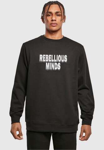 Felpa 'Rebellious Minds' di Merchcode in nero: frontale