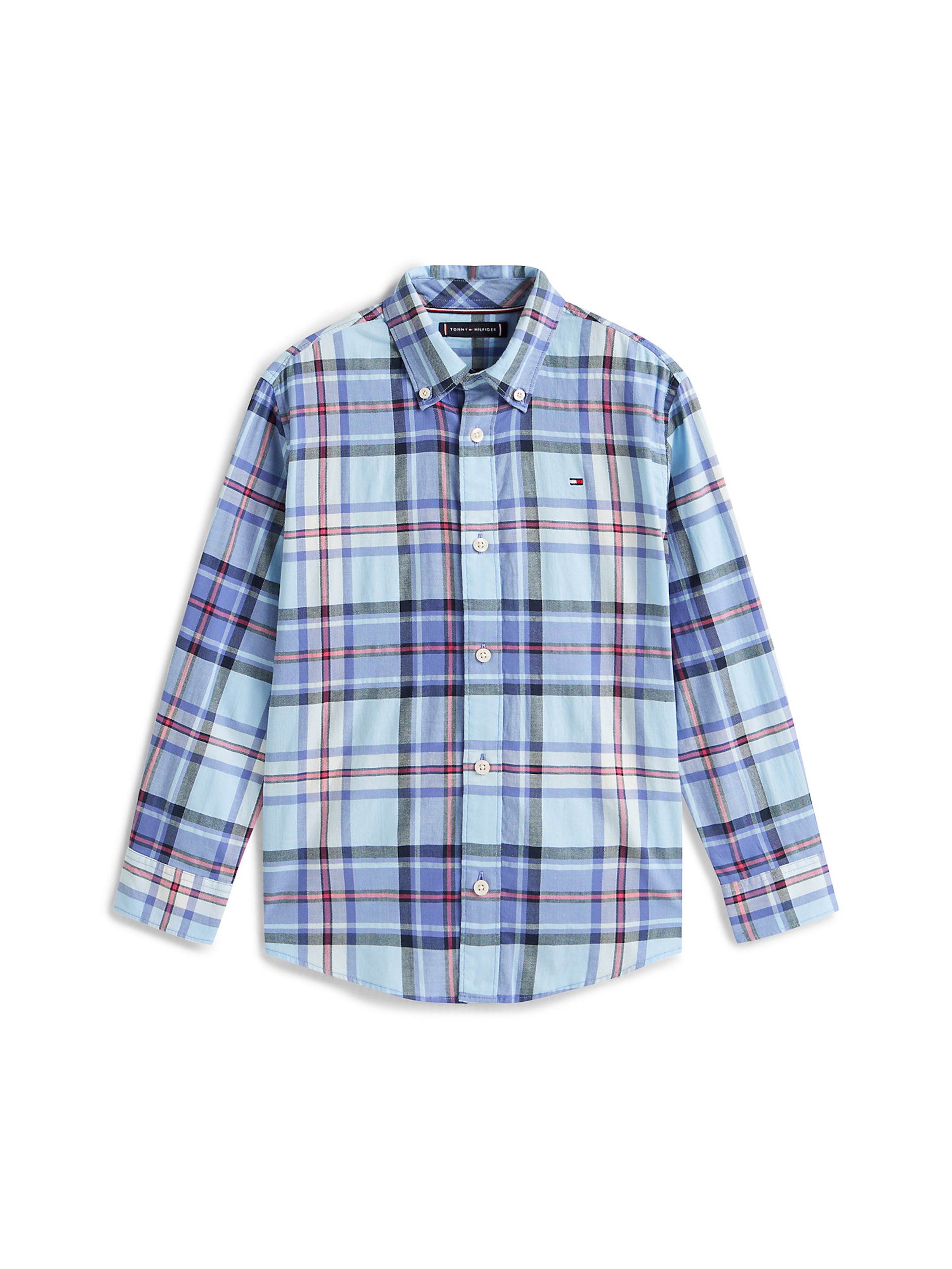 TOMMY HILFIGER Regular Fit Hemd in Blau: Vorderseite