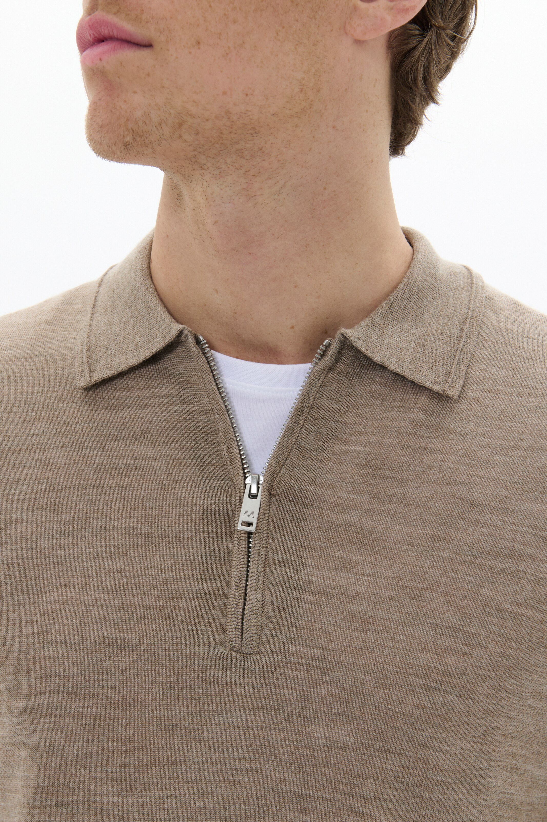 Matinique Pullover 'Polo' in Braun