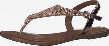 TAMARIS T-Bar Sandals in Bronze: front