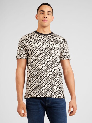 T-Shirt TOMMY HILFIGER en beige : devant