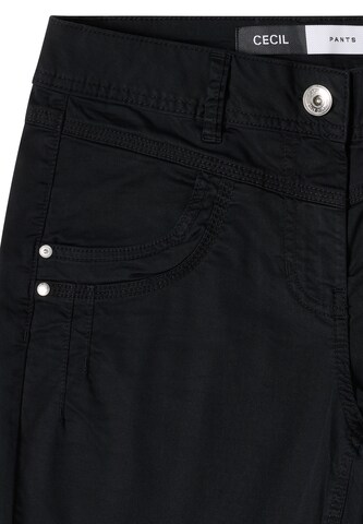 CECIL Slim fit Pants in Black