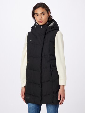 Ragwear Bodywarmer 'PAVLA' in Zwart: voorkant