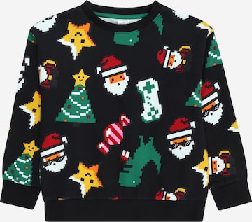 Lindex Sweatshirt 'Crazy x mas' in Zwart: voorkant