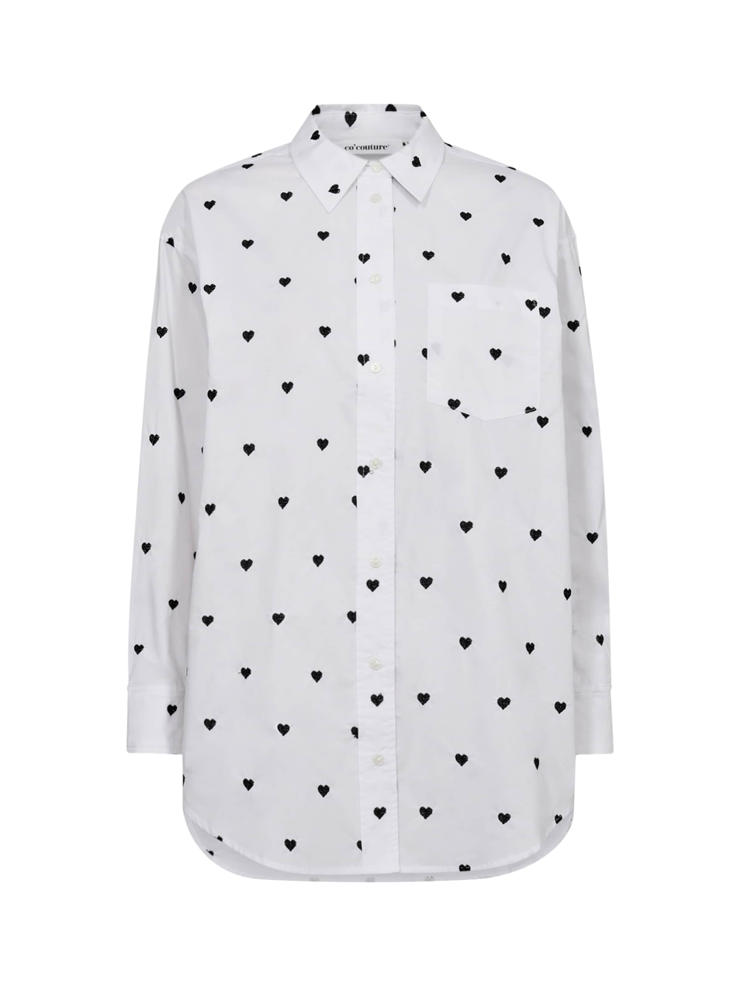 co'couture Bluse 'Heart' in Weiß: Vorderseite