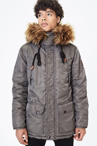 Harlem Soul Between-Seasons Parka 'Chi-Cago' in Grey: front