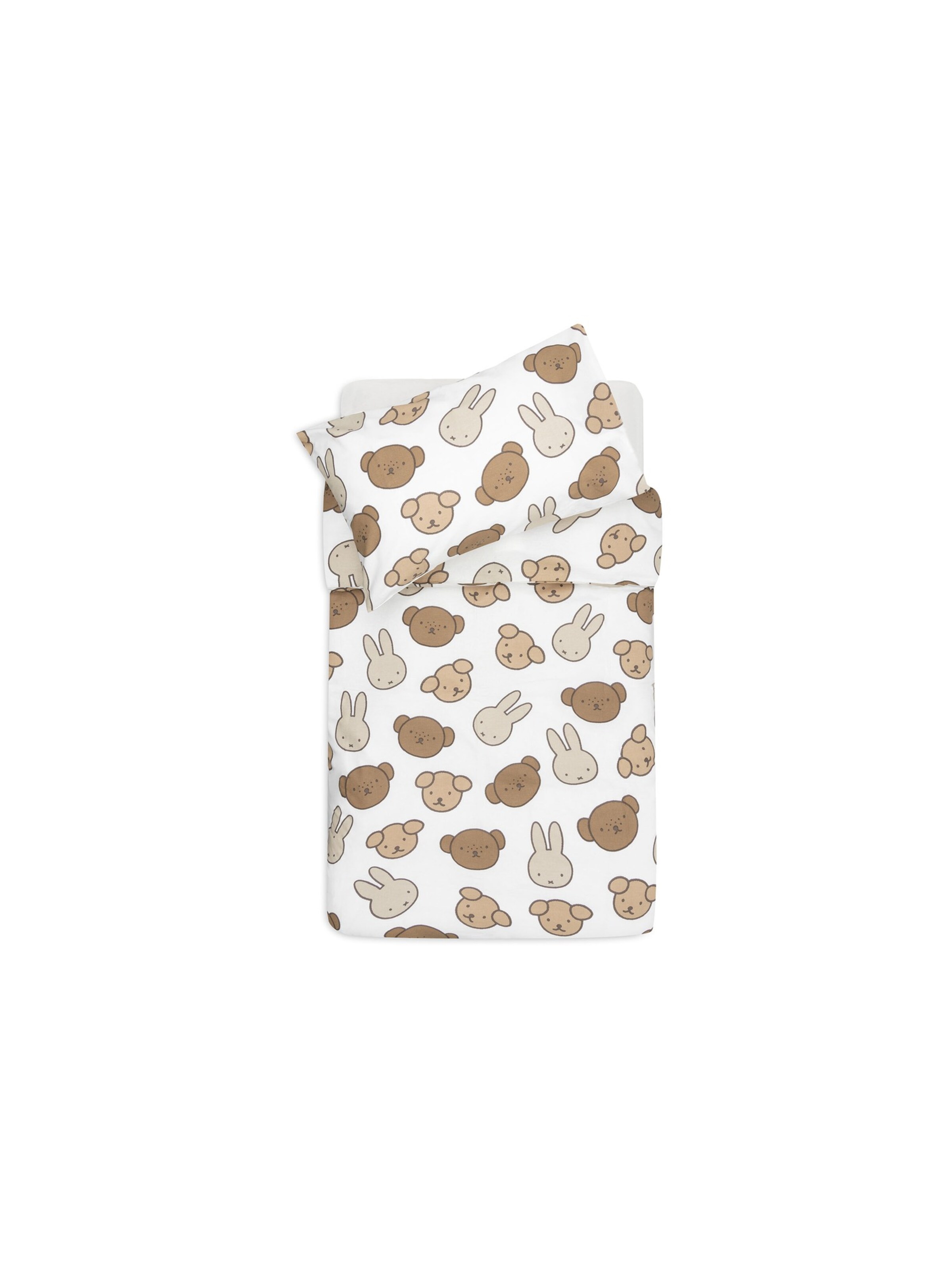 Jollein Bed Sheet 'Miffy And Friends' in White: front