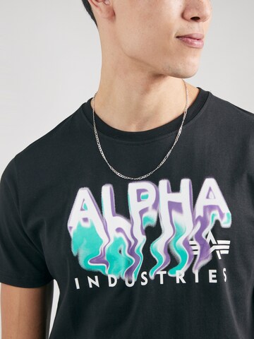 ALPHA INDUSTRIES Shirt in Zwart