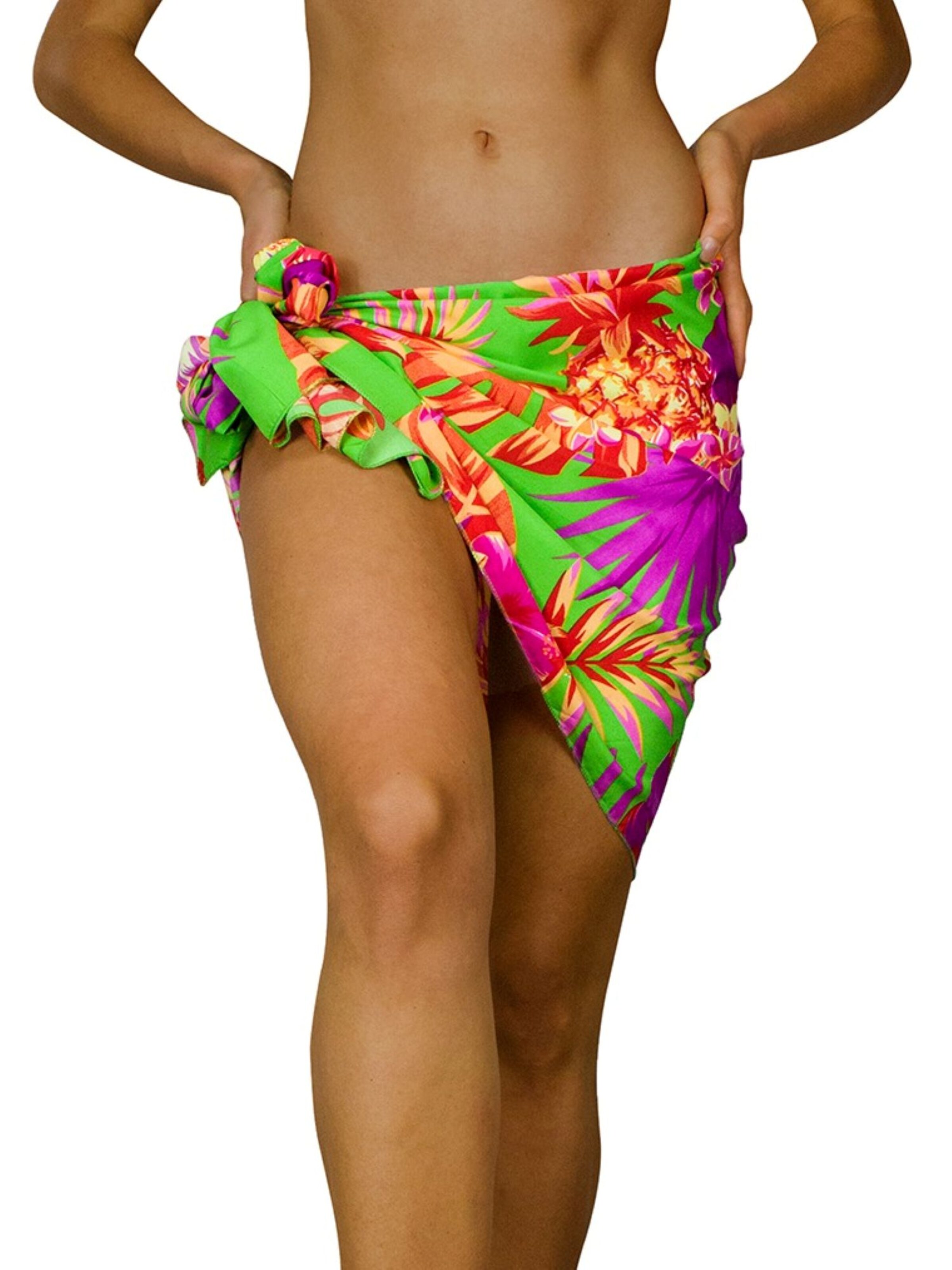 King Kameha Scarf 'Pineapple' in Green: front