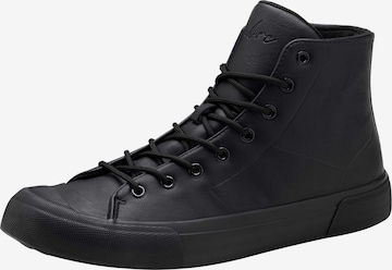 Baskets hautes Ombre en noir : devant