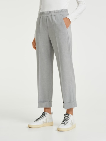 OPUS Regular Pleat-Front Pants 'Maikito' in Grey: front