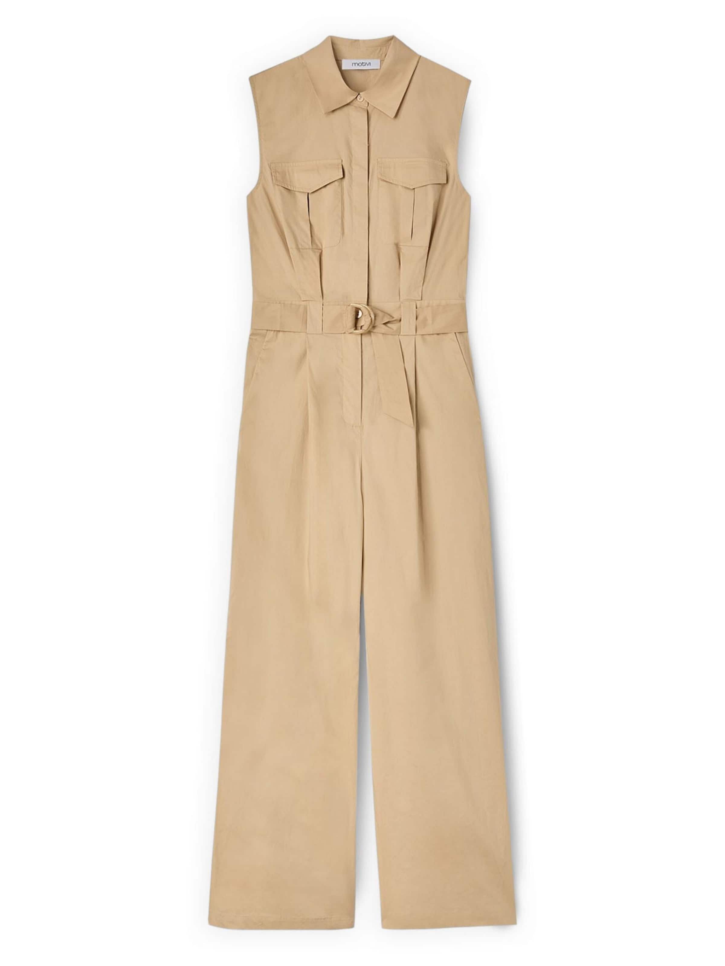 MOTIVI - Jumpsuit en beige: frente