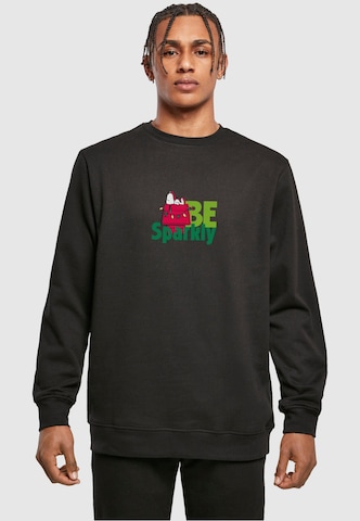 Merchcode Sweatshirt 'Peanuts Be Sparkly' in Black: front