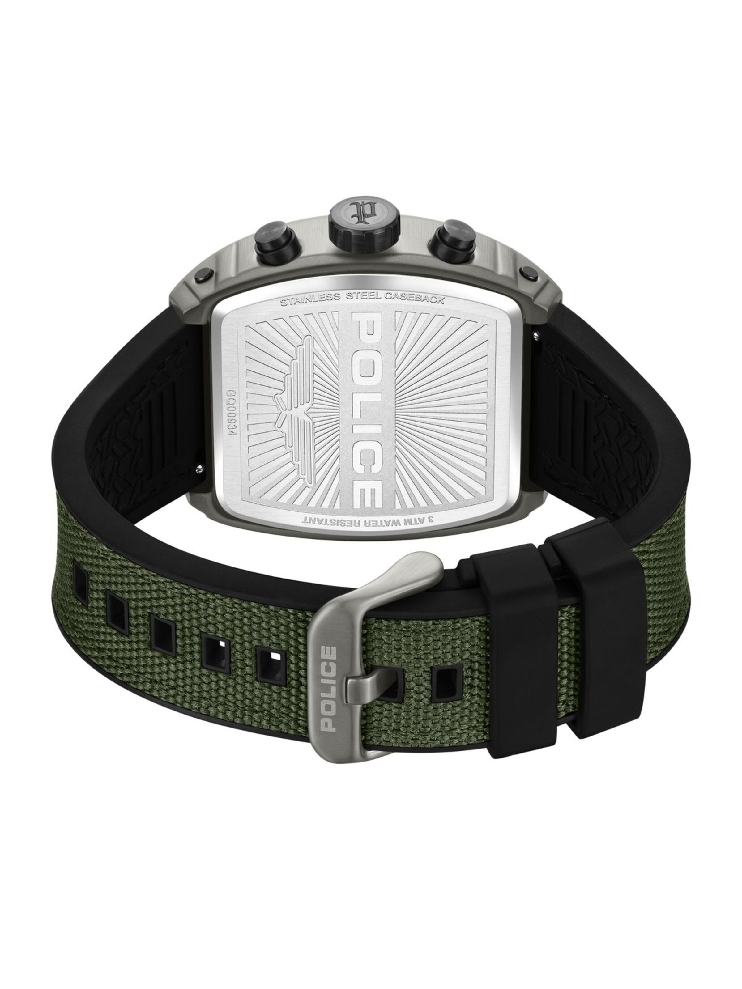 Montre à affichage analogique 'Chronograph Coswig - Quartz watch movement - Watch case width: 50 mm' POLICE en vert