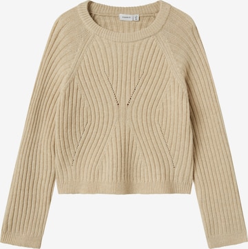 smėlio NAME IT Megztinis 'NKFRikine': priekis