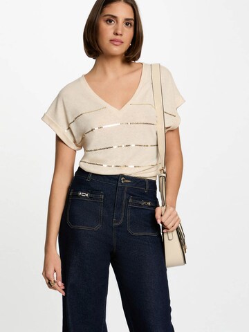 Morgan T-Shirt in Beige: Vorderseite