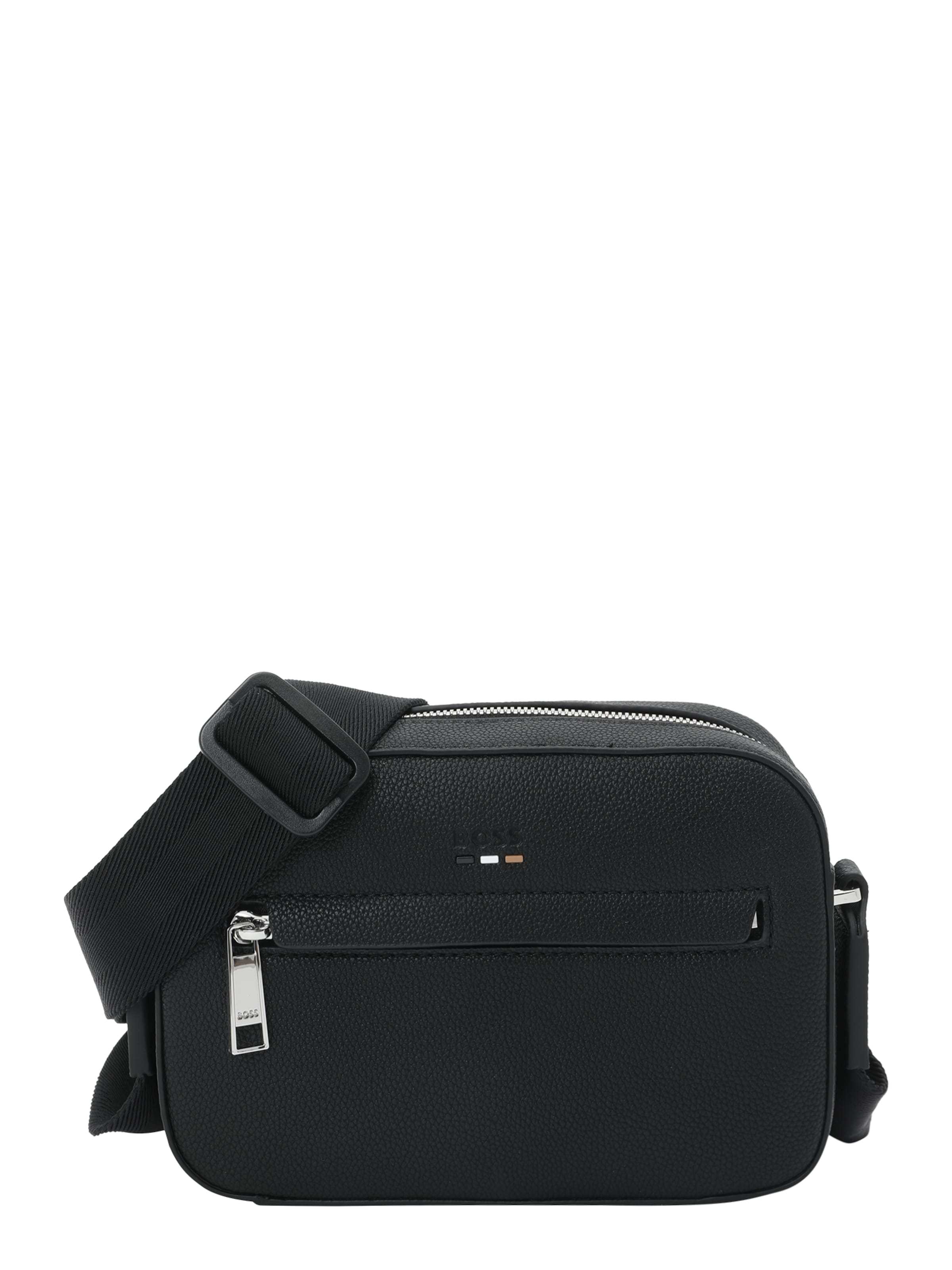 Geantă de umăr 'Ray_EW' de la BOSS pe negru: față