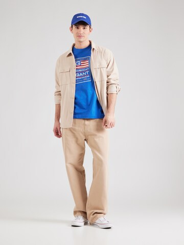 GANT T-Shirt (GOTS) in Blau