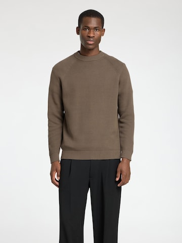 Pull-over SELECTED en marron : devant