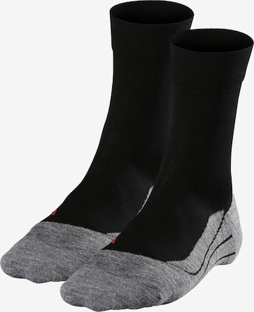 FALKE Athletic Socks in Black: front