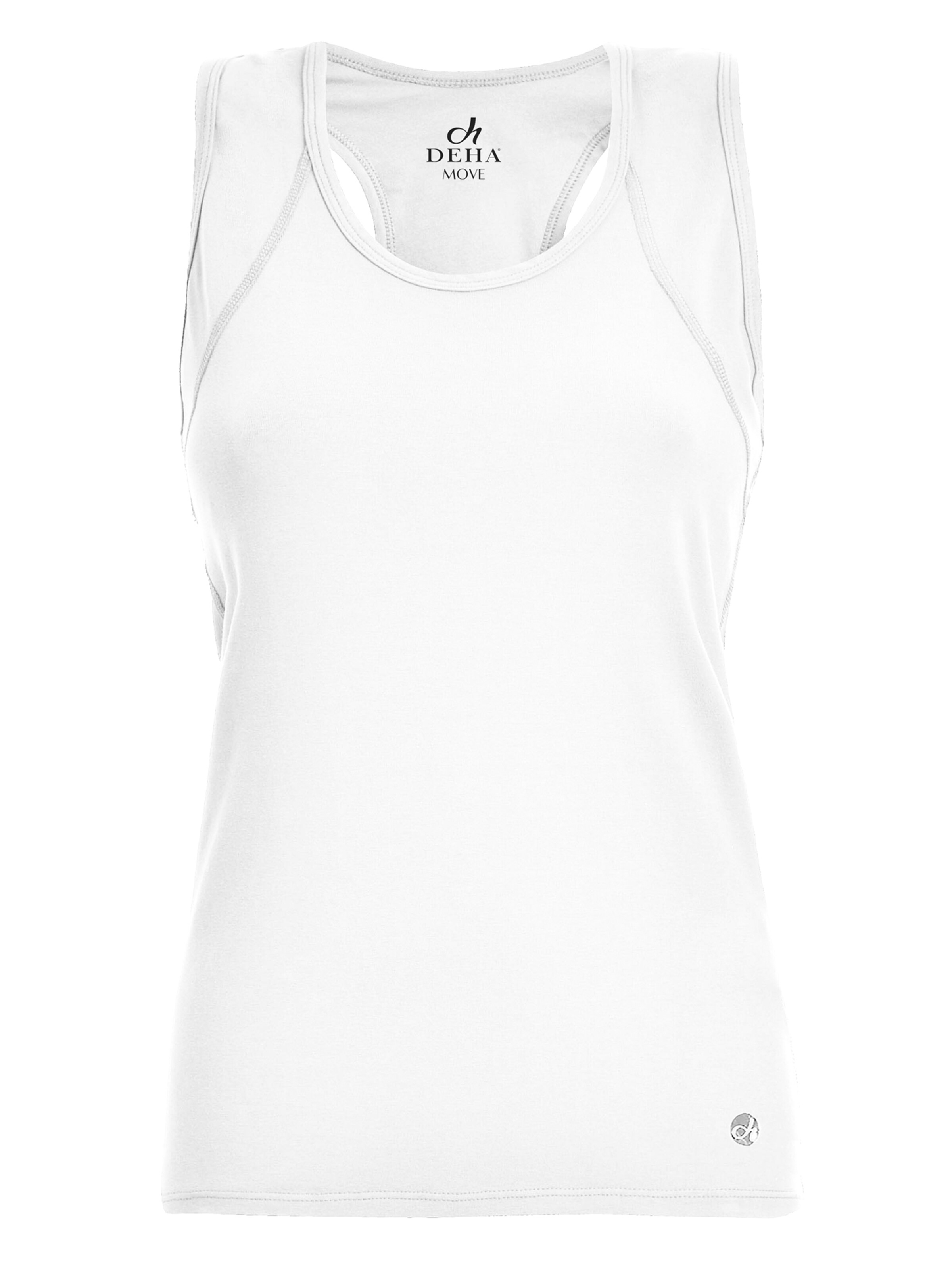 Top sportivo di DEHA in bianco: frontale