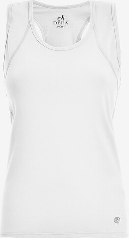 Top sportivo di DEHA in bianco: frontale
