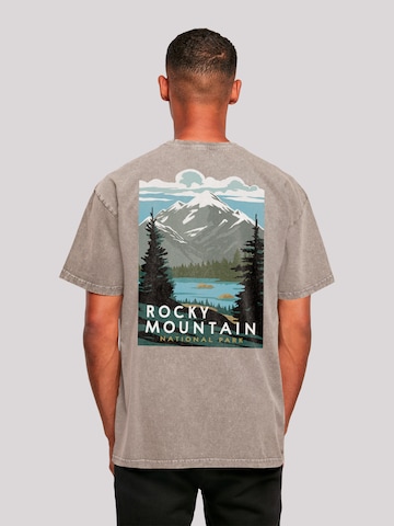 T-Shirt 'US National Parks Rocky Mountain National Park' F4NT4STIC en gris : devant