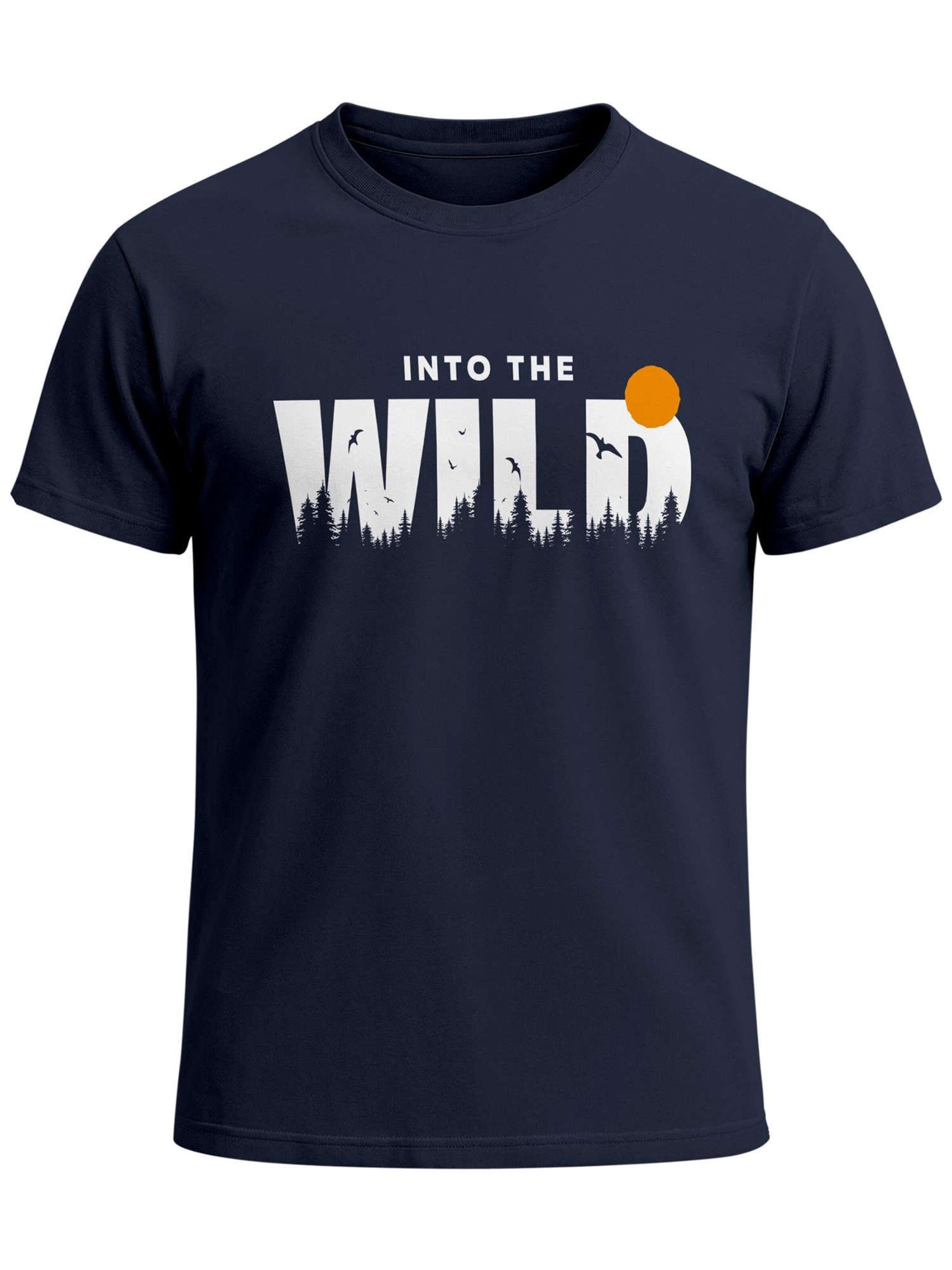 Neverless Shirt 'Into the Wild' in Blue: front