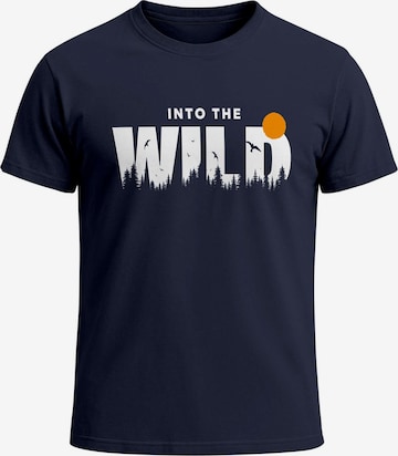 Neverless Shirt 'Into the Wild' in Blue: front