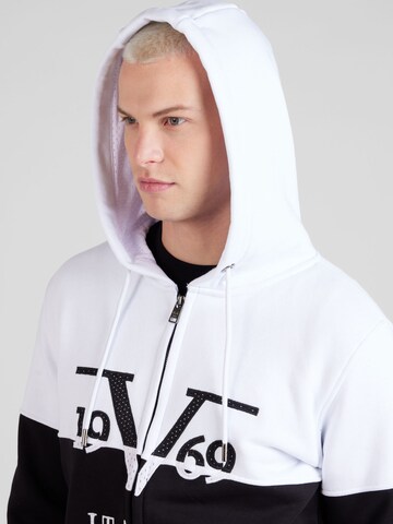 19V69 ITALIA Zip-Up Hoodie 'DENNIS' in Black