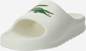 LACOSTE - Sapato aberto 'SERVE SLIDE 2.0' em branco: frente