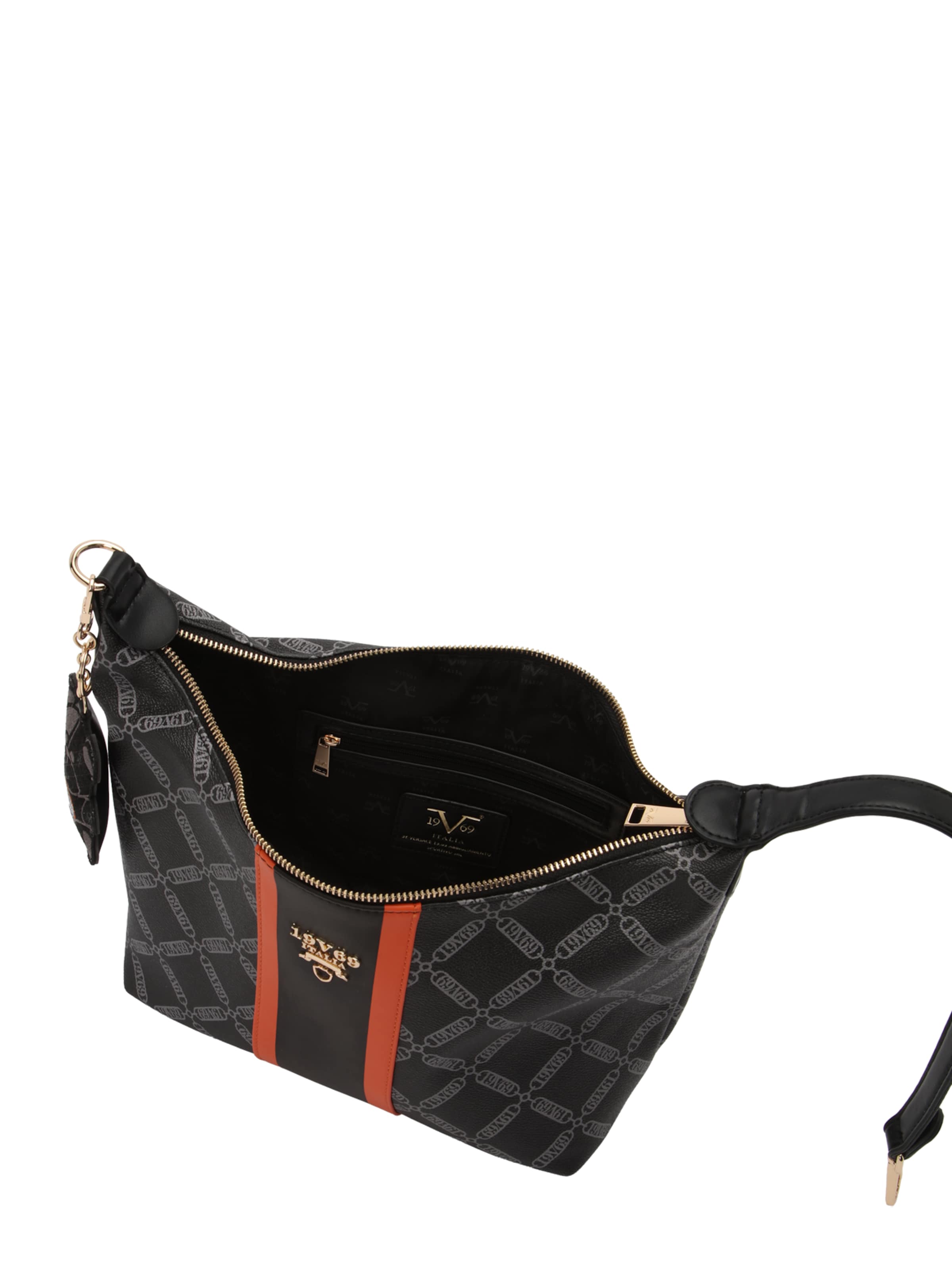 19V69 ITALIA Schoudertas 'Marca' in Zwart