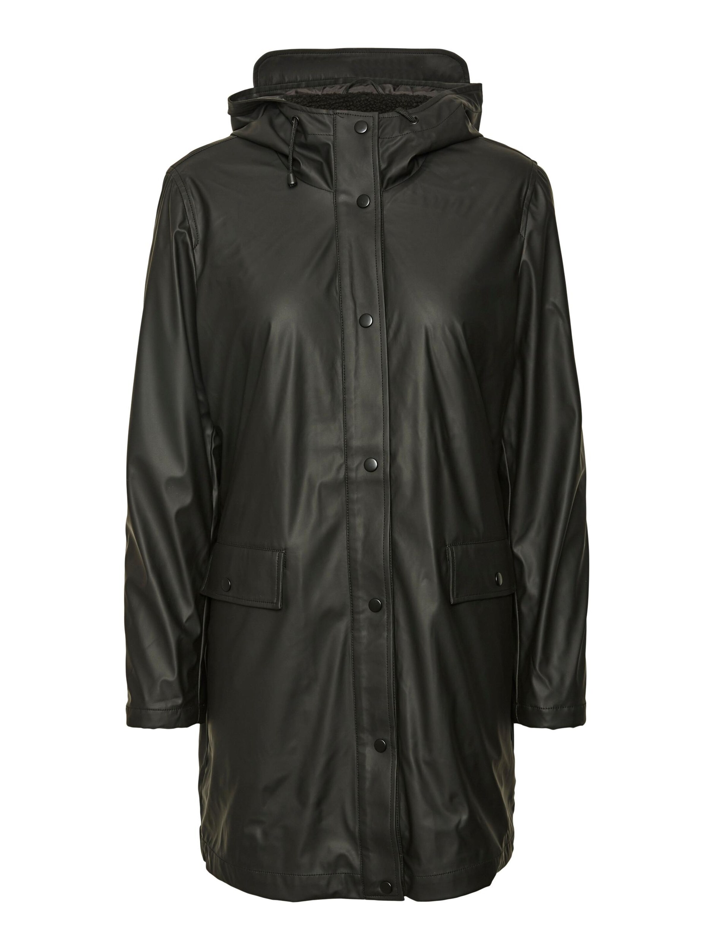 Vero Moda Curve Overgangsfrakke 'Asta' i sort, Produktvisning