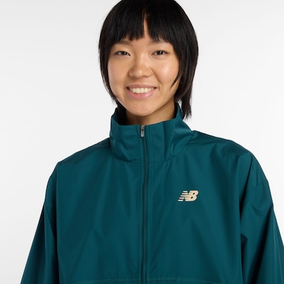 new balance Veste de sport 'Trackside Woven Jacket' en vert / vert pastel, Vue avec produit
